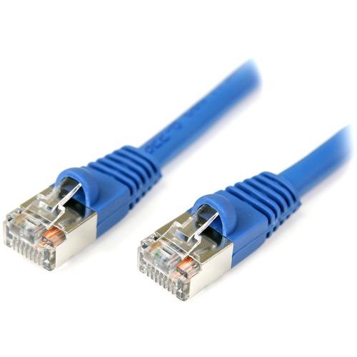 StarTech.com 10 ft Blue Snagless Shielded Cat5e Patch Cable - Make Fast Ethernet network connections using this high quality shielded Cat5e Cable - 10ft Cat5e Patch Cable - 10ft Cat 5e Patch Cable - 10ft Cat5e Patch Cord - 10ft RJ45 Patch Cable - 10ft Sh