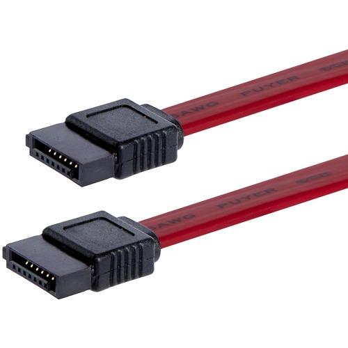 StarTech.com 12in SATA Serial ATA Cable - Male SATA - Male SATA - 12 - Red