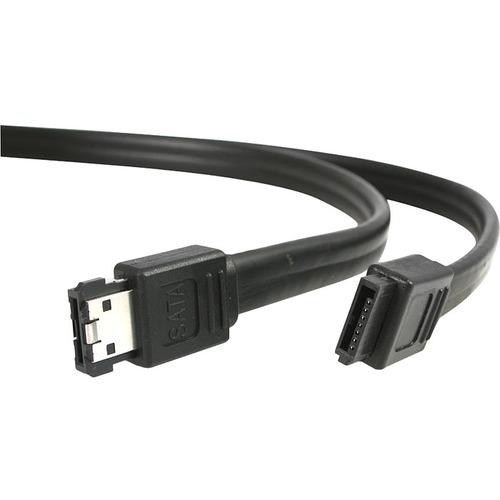 StarTech.com 6 ft Shielded eSATA to SATA Cable - Male SATA - Male eSATA - 6ft - Black