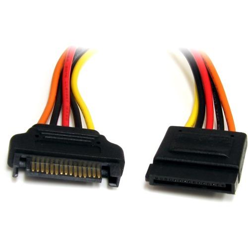 Startech Star Tech.com 12in 15 Pin SATA Power Extension Cable - Extend a SATA Power Connection by up to 12in - sata power extension cable - sata power extension cord - sata power extender -sata power male to female