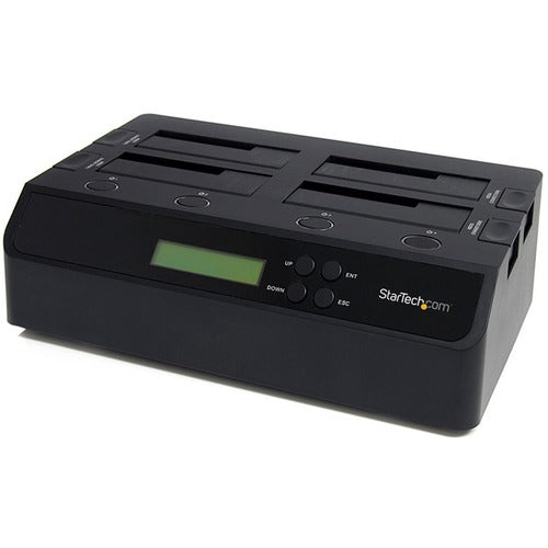 StarTech.com 4 Bay USB 3.0 eSATA to SATA Standalone 1:3 HDD Hard Drive Duplicator Dock - Duplicate one SATA Hard Drive onto three Hard Drives simultaneously - hard drive duplicator - hard disk duplicator - hdd duplicator -hard drive cloner - Built-in qui