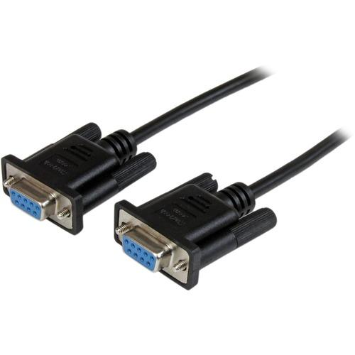 StarTech.com 1m Black DB9 RS232 Serial Null Modem Cable F/F - Connect your serial devices, and transfer your files - 1m DB9 Null Modem Cable - DB9 Female to Female Cable - RS232 Null Modem Cable - 9 pin Null Modem Cable - 1 m Black Female to Female Null