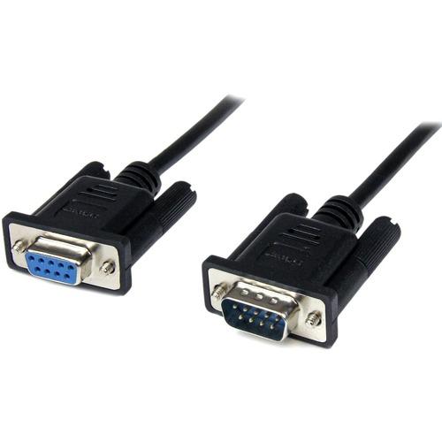 StarTech.com 1m Black DB9 RS232 Serial Null Modem Cable F/M - Connect your serial devices, and transfer your files - 1m DB9 Null Modem Cable - DB9 Male to Female Cable - RS232 Null Modem Cable - 9 pin Null Modem Cable - 1 m Male to Female Null Modem Cabl