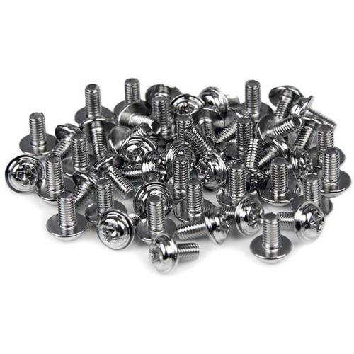 StarTech.com Computer Screws M3 x 1/4in Long Standoff - 50 Pack - Computer Assembly Screw - 0.25" - Pan, Hex - Philips - Silver - 50 Pack - TAA Compliant