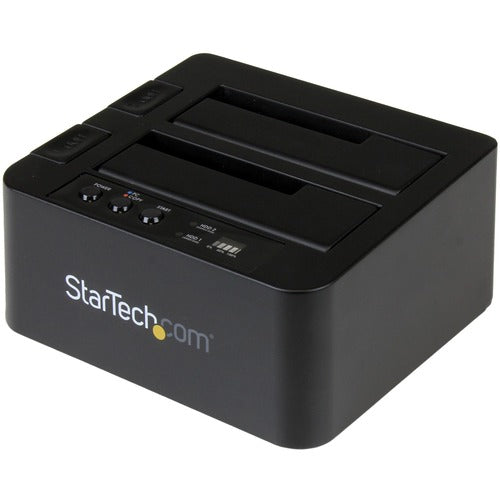 StarTech.com USB 3.1 (10Gbps) Standalone Duplicator Dock for 2.5" & 3.5" SATA SSD / HDD Drives - with Fast-Speed Duplication up to 28GB/min - Duplicate or dock a SATA SSD/HDD with fast performance - Works with both USB-C and USB-A enabled devices - USB 3