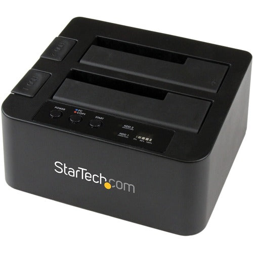 StarTech.com eSATA / USB 3.0 Hard Drive Duplicator Dock - Standalone HDD Cloner with SATA 6Gbps for fast-speed duplication - Clone a 2.5in/3.5in SATA drive without a host computer connection, or dock the drives over USB 3.0 or eSATA for easy access - Clo