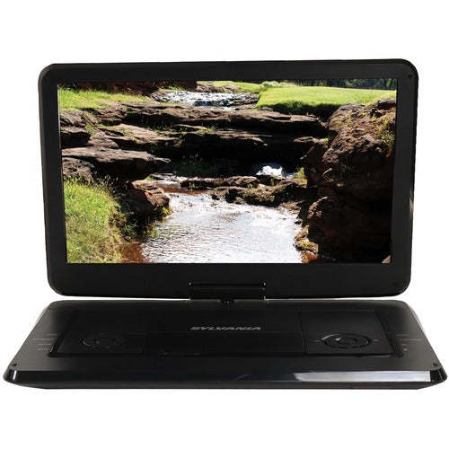 Curtis International Sylvania SDVD1566 Portable DVD Player - 15.6" Display - 1366 x 768 - Black - DVD-R, CD-RW - JPEG - DVD Video, EVD, VOB, Video CD, MPEG-1, MPEG-2, MPEG-4, DivX - CD-DA, MP3, WMA - 1 x Headphone Port(s) - USB - Lithium Polymer (Li-Poly