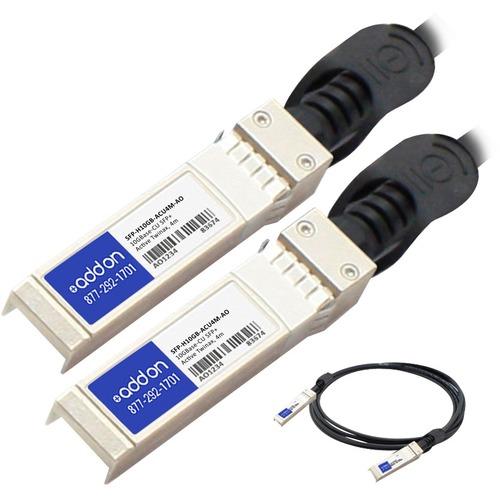 Add-On Computer AddOn SFP+ Network Cable - 13.1 ft SFP+ Network Cable for Network Device - First End: 1 x SFP+ Male Network - Second End: 1 x SFP+ Male Network - 10 Gbit/s - 24 AWG - 1