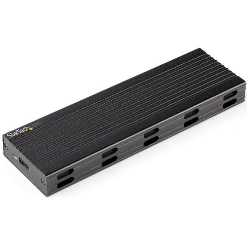 StarTech.com USB-C 10Gbps to M.2 NVMe or M.2 SATA SSD Enclosure, Portable M.2 PCIe/SATA SSD Aluminum Enclosure, USB-C & USB-A Host Cables - External USB/USB Type-C to SATA M.2 or PCIe M.2 NVMe SSD Enclosure - Works w/ PCIe (M Key) M.2 NVMe and SATA AHCI
