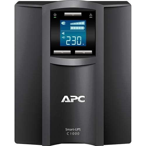 Schneider Electric APC by Schneider Electric Smart-UPS C 1000VA LCD 230V - Tower - 3 Hour Recharge - 6.10 Minute Stand-by - 230 V AC Input - 230 V AC Output - 2 x IEC Jumper, 8 x IEC 60320 C13