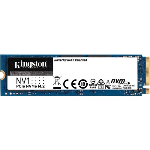 Kingston NV1 1000 GB Solid State Drive - M.2 2280 Internal - PCI Express NVMe (PCI Express NVMe 3.0 x4) - Desktop PC, Notebook Device Supported - 240 TB TBW - 2100 MB/s Maximum Read Transfer Rate - 3 Year Warranty