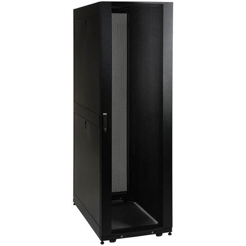 Tripp Lite 42U Mid-Depth SmartRack Premium Enclosure (Includes Doors and Side Panels) - 42U Rack Height x 19" (482.60 mm) Rack Width - Black - 1020.58 kg Dynamic/Rolling Weight Capacity - 1360.78 kg Static/Stationary Weight Capacity