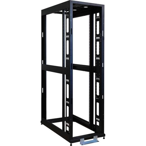 Tripp Lite 42U Mid-Depth 4-Post SmartRack Premium Open Frame Rack (No Sides or Doors) - 42U Rack Height x 19" (482.60 mm) Rack Width - Black - 1020.58 kg Dynamic/Rolling Weight Capacity - 1360.78 kg Static/Stationary Weight Capacity