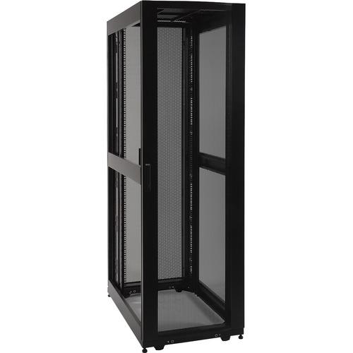 Tripp Lite 45U Rack Enclosure Server Cabinet Doors No Sides 3000lb Capacity - 45U Rack Height x 19" (482.60 mm) Rack Width - Black - 1020.58 kg Dynamic/Rolling Weight Capacity - 1360.78 kg Static/Stationary Weight Capacity
