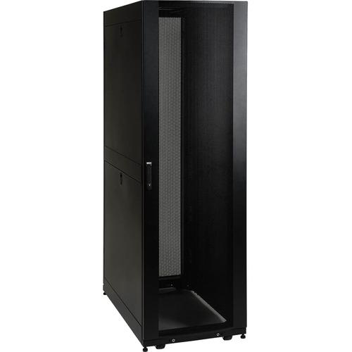 Tripp Lite 45U Mid-Depth SmartRack Premium Enclosure (Includes Doors and Side Panels) - 45U Rack Height x 19" (482.60 mm) Rack Width - Black - 1020.58 kg Dynamic/Rolling Weight Capacity - 1360.78 kg Static/Stationary Weight Capacity