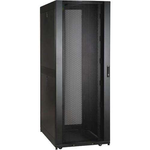 Tripp Lite SmartRack SR45UBWDVRT Rack Cabinet - 45U Rack Height x 19" (482.60 mm) Rack Width - Black - 1020.58 kg Dynamic/Rolling Weight Capacity - 1360.78 kg Static/Stationary Weight Capacity