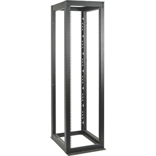 Tripp Lite SR4POST50HD Heavy-Duty 4-Post Open Frame Rack - 50U Rack Height x 19" (482.60 mm) Rack Width x 35.25" (895.35 mm) Rack Depth - Black Powder Coat - 1360.78 kg Dynamic/Rolling Weight Capacity - 1360.78 kg Static/Stationary Weight Capacity