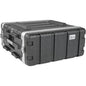 Tripp Lite 4U ABS Server Rack Equipment Flight Case for Shipping & Transportation - External Dimensions: 20" Width x 21.6" Depth x 9" Height - 75 lb - Latch Lock Closure - Heavy Duty - ABS Plastic - Black - For Server, Ethernet Switch, Patch Panel, UPS S