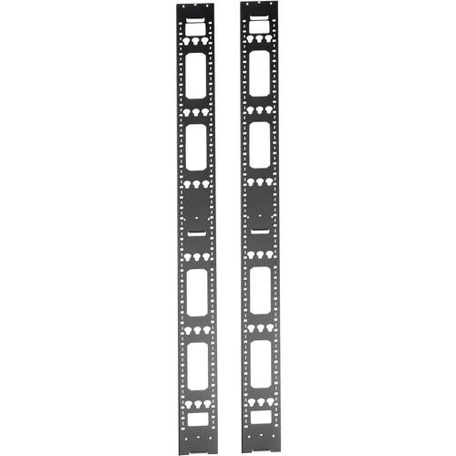 Tripp Lite 45U Vertical Cable Management Bars - Black - 2 Pack - 45U Rack Height