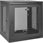 Tripp Lite SmartRack 12U Wall-Mount Rack Enclosure Cabinet - 12U Rack Height x 19" (482.60 mm) Rack Width - Wall Mountable - Black - 90.72 kg Maximum Weight Capacity