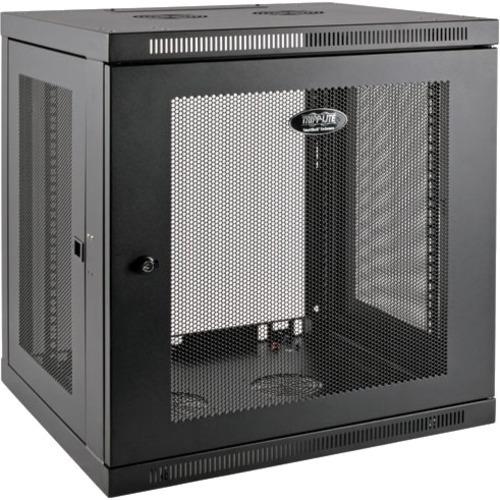 Tripp Lite SmartRack 12U Low-Profile Switch-Depth-Plus Wall-Mount Rack Enclosure Cabinet - For LAN Switch, Patch Panel - 12U Rack Height x 19" (482.60 mm) Rack Width x 20.50" (520.70 mm) Rack Depth - Wall Mountable - Black - Steel - 90.72 kg Maximum Weig