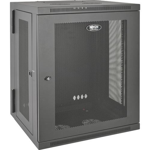 Tripp Lite SmartRack 15U Wall-Mount Rack Enclosure Cabinet - 15U Rack Height x 19" (482.60 mm) Rack Width x 20.50" (520.70 mm) Rack Depth - Wall Mountable - Black - 102.06 kg Static/Stationary Weight Capacity