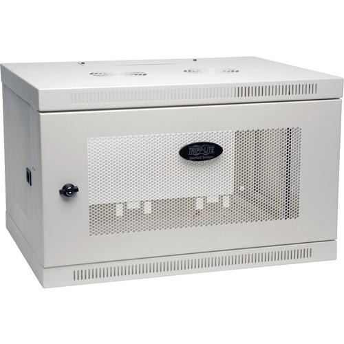 Tripp Lite White SmartRack 6U Wall-Mount Rack Enclosure Cabinet - 6U Rack Height x 19" (482.60 mm) Rack Width - Wall Mountable - White - 90.72 kg Static/Stationary Weight Capacity