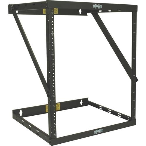 Tripp Lite 12U Wall-Mount Open Frame Rack - 12U Rack Height x 19" (482.60 mm) Rack Width x 18" (457.20 mm) Rack Depth - Wall Mountable - Black Powder Coat - 249.48 kg Static/Stationary Weight Capacity