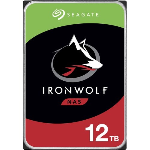 Seagate IronWolf ST12000VN0008 12 TB Hard Drive - 3.5" Internal - SATA (SATA/600) - Conventional Magnetic Recording (CMR) Method - 7200rpm - 3 Year Warranty - PuriLite