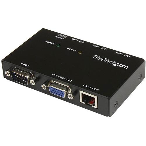 StarTech.com 4 Port VGA Over CAT5 Video Extender - 450ft (150m) - 1 x 1 - VGA - 499.87ft