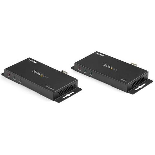 StarTech.com HDMI Over Fiber Extender - HDMI 2.0b - YUV4:4:4 - 7.1 Surround Sound - Single and Multimode Fiber - 4K 60Hz - 1 Input Device - 1 Output Device - 3280.84 ft (1000000 mm) Range - 1 x HDMI In - 1 x HDMI Out - 4K - 4096 x 2160 - Optical Fiber -