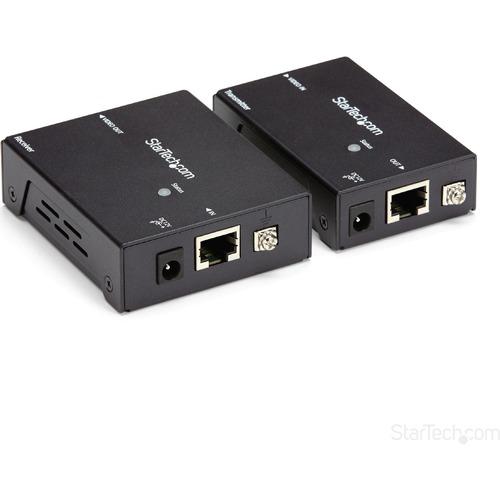 Startech Extend HDMI up to 230ft (70m) over a single CAT 5e / Cat 6 cable with Power over Cable to Receiver - HDMI Over Single CAT5e or CAT6 Ethernet Extender with Power Over Cable - HDMI Extender Over CAT5e or CAT6 w/ POC Extender - 230 ft (70m) - 108
