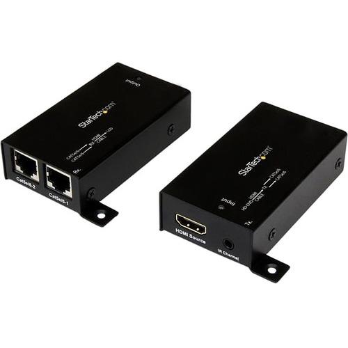 StarTech.com HDMI over Dual CAT5 Extender - No Power Adapter Required - HDMI over CAT5 with IR Extension - 7.1 Audio Support - 30m (100 ft.) - 1080p - ST121SHD30 - HDMI over dual CAT5 extender ensures hassle-free installation with bus-powered transmitter