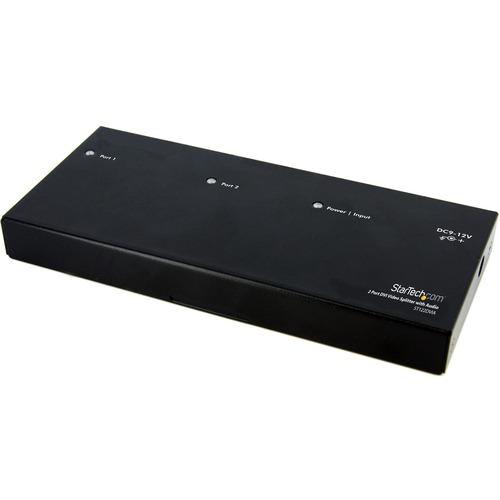 StarTech.com 2 Port DVI Video Splitter with Audio - Split a DVI source with audio to two displays - dvi video splitter - 2 port dvi splitter - DVI Splitter with Audio