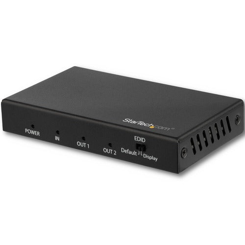 StarTech.com 2 Port HDMI Splitter - 4K 60Hz - 1x2 Way HDMI 2.0 Splitter - HDR - ST122HD202 - HDMI 2.0 splitter supports UHD 4K at 60Hz and HDR - 1x2 HDMI splitter 4K passes EDID - 2 Port 4K HDMI Splitter 1 in 2 out installs easily - 2 way HDMI splitter o