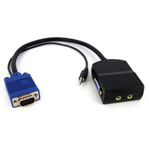 StarTech.com 2 Port VGA Video Splitter with Audio - USB Powered - 1 x HD-15 Video In