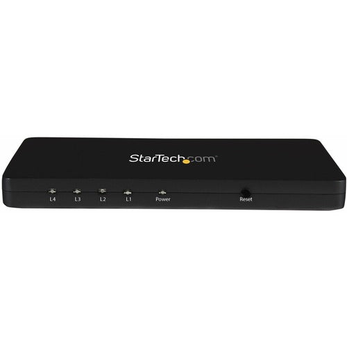 StarTech.com 4K HDMI Splitter - 4k 30Hz - 4 Port - Aluminum - Backward Compatible - HDMI Multi Port - HDMI Hub - Split an HDMI audio/video source on four separate HDMI Displays simultaneously, with support for resolutions up to 4K - 1x4 HDMI Splitter - 4