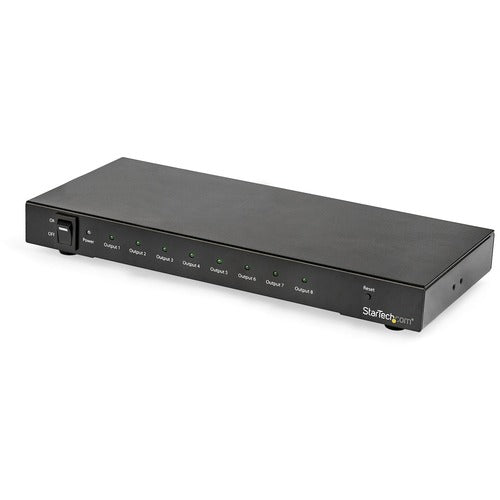 StarTech.com 8-Port 4K 60Hz HDMI Splitter - HDR Support - HDMI 2.0 Splitter - 7.1 Surround Sound Audio - Easily distribute an HDMI 4K 60Hz signal to up to eight monitors with this splitter - 7.1 surround sound audio - 4K 60Hz HDMI splitter - 4K HDMI spli