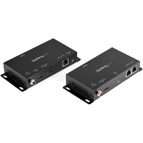 StarTech.com HDMI over IP Extender - 1080p HDMI Video over Ethernet/LAN Cat5e/Cat6 Network Cable - Transmitter/Receiver Kit - 490ft (150m) - 1080p HDMI and 2ch audio extender over ethernet 492ft/150m | HDCP 1.4 | YUV video encoding - Connect 100Mbps or G