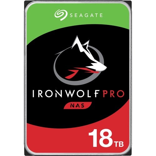 Seagate IronWolf Pro ST18000NE000 18 TB Hard Drive - 3.5" Internal - SATA (SATA/600) - Conventional Magnetic Recording (CMR) Method - Storage System Device Supported - 7200rpm - 5 Year Warranty