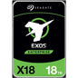 Seagate Exos X18 ST18000NM004J 18 TB Hard Drive - Internal - SAS (12Gb/s SAS) - Storage System, Video Surveillance System Device Supported - 7200rpm - 5 Year Warranty - 1 Pack - PuriLite