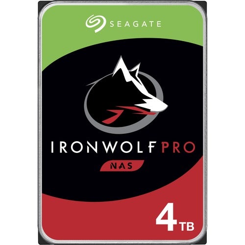 Seagate IronWolf Pro ST4000NE001 4 TB Hard Drive - 3.5" Internal - SATA (SATA/600) - Conventional Magnetic Recording (CMR) Method - 7200rpm - 5 Year Warranty - PuriLite