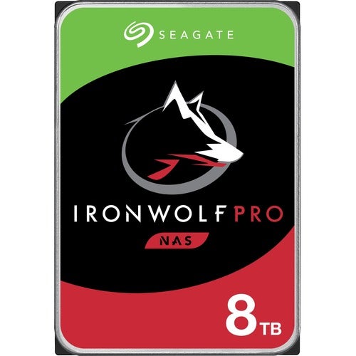 Seagate IronWolf Pro ST8000NE001 8 TB Hard Drive - 3.5" Internal - SATA (SATA/600) - Conventional Magnetic Recording (CMR) Method - Storage System Device Supported - 7200rpm - PuriLite