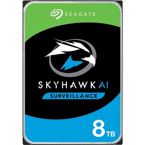 Seagate SkyHawk AI ST8000VE001 8 TB Hard Drive - 3.5" Internal - SATA (SATA/600) - Network Video Recorder Device Supported - 3 Year Warranty - PuriLite