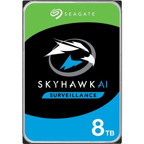 Seagate SkyHawk AI ST8000VE001 8 TB Hard Drive - 3.5" Internal - SATA (SATA/600) - Network Video Recorder Device Supported - 3 Year Warranty