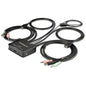 StarTech.com 2 Port HDMI KVM Switch - 4K 60Hz - Compact UHD HDMI USB KVM Switch with 4ft Cables & Audio - Bus Powered & Remote Switching - 2 Port HDMI KVM Switch w/ built-in cables - Dual UHD Desktop KVM with Audio - Bus-Powered control of 2 USB or HDMI