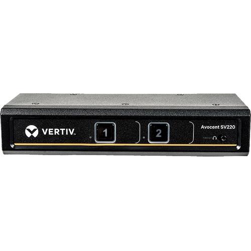Vertiv Avocent 2-Port DVI-I 4K Ultra HD KVM Switch - 2 Computer(s) - 1 Local User(s) - 3840 x 2160 - 4 x USB - 3 x DVI - Desktop