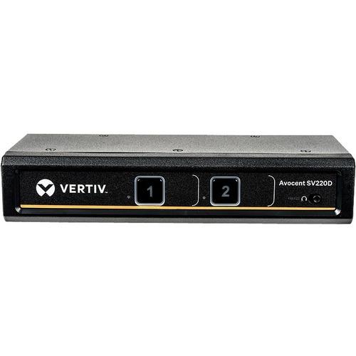 Vertiv Avocent 2-Port DisplayPort 4K Ultra HD KVM Switch - 2 Computer(s) - 1 Local User(s) - 3840 x 2160 - 4 x USB - Desktop - 3 x DisplayPort