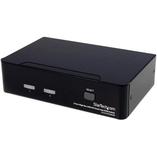 StarTech.com 2 Port High Resolution USB DVI Dual Link KVM Switch with Audio - 2 Port