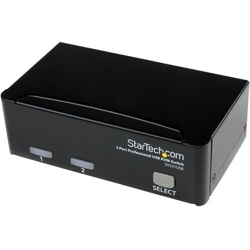 StarTech.com 2 Port Professional USB KVM Switch Kit with Cables - 2 x 1 - 2 x HD-15 Video